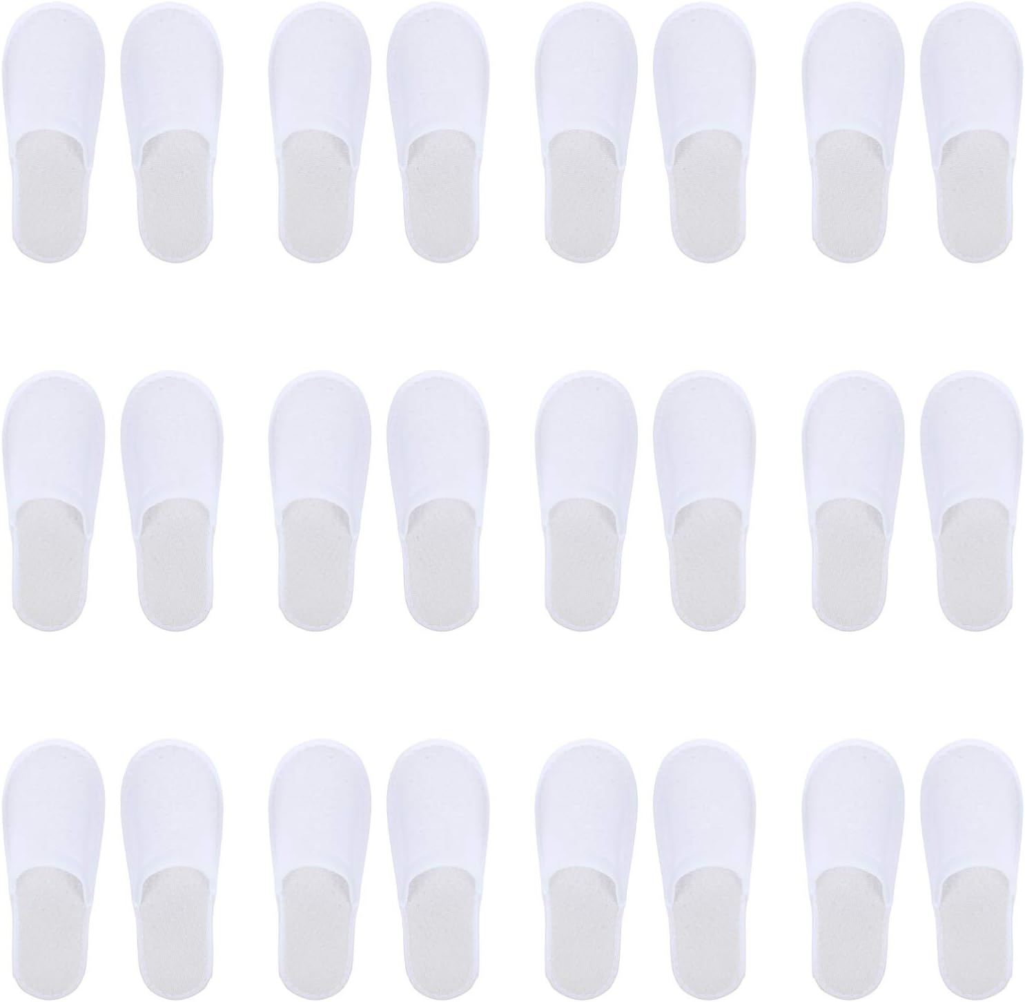 Vaguelly 24Pairs Women Men Hairdressing Slippers White Skid-Resistant Salon Light Portable image number 6