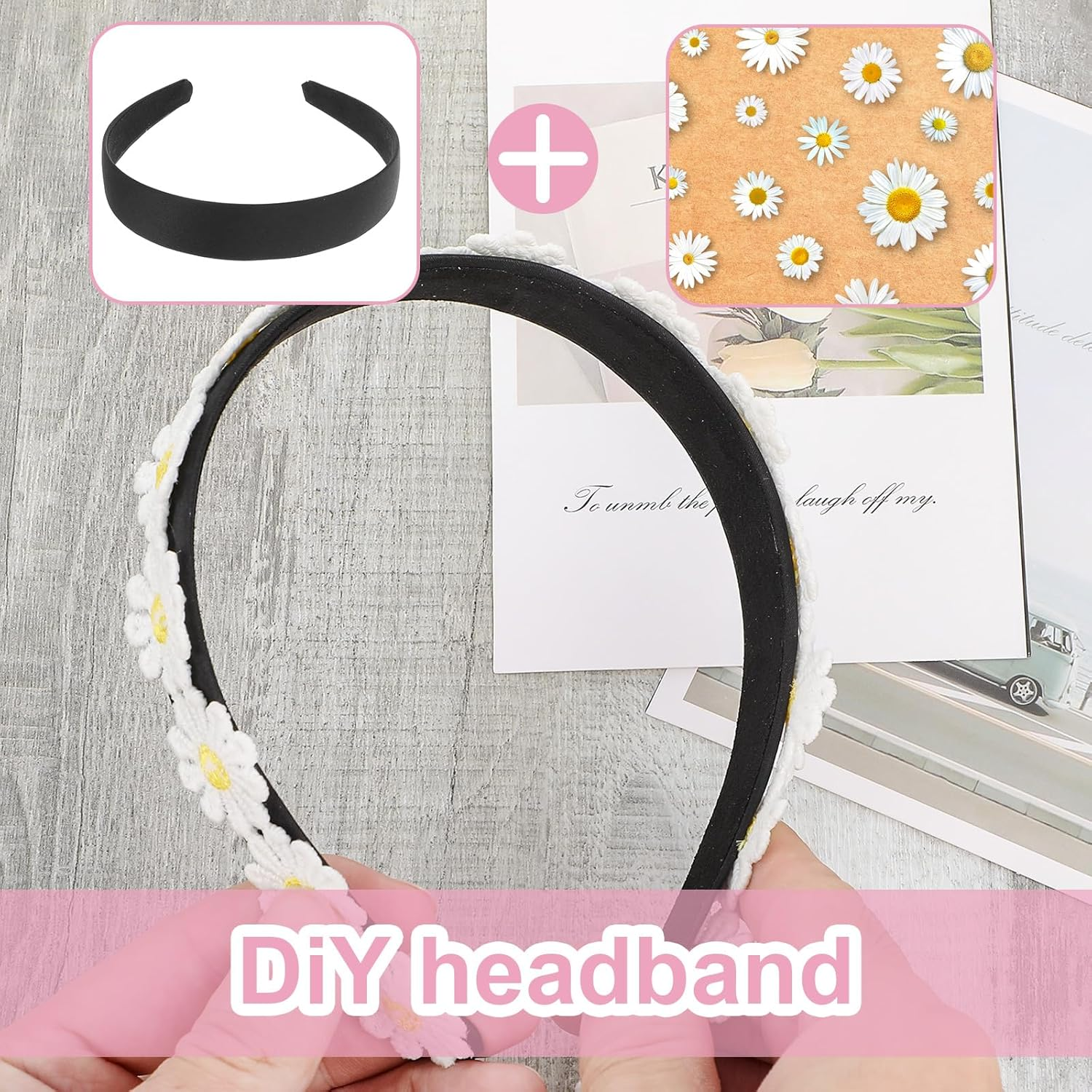 2Pcs Black Headband: Satin Black Headband for Women Girls, Plain Wide Hair Band Hoops, Fashion Elastic Solid Hairband Accessories,Anti-Slip Solid Headbands Soft Simple Hair Bands for DIY Craft Cosplay image number 6