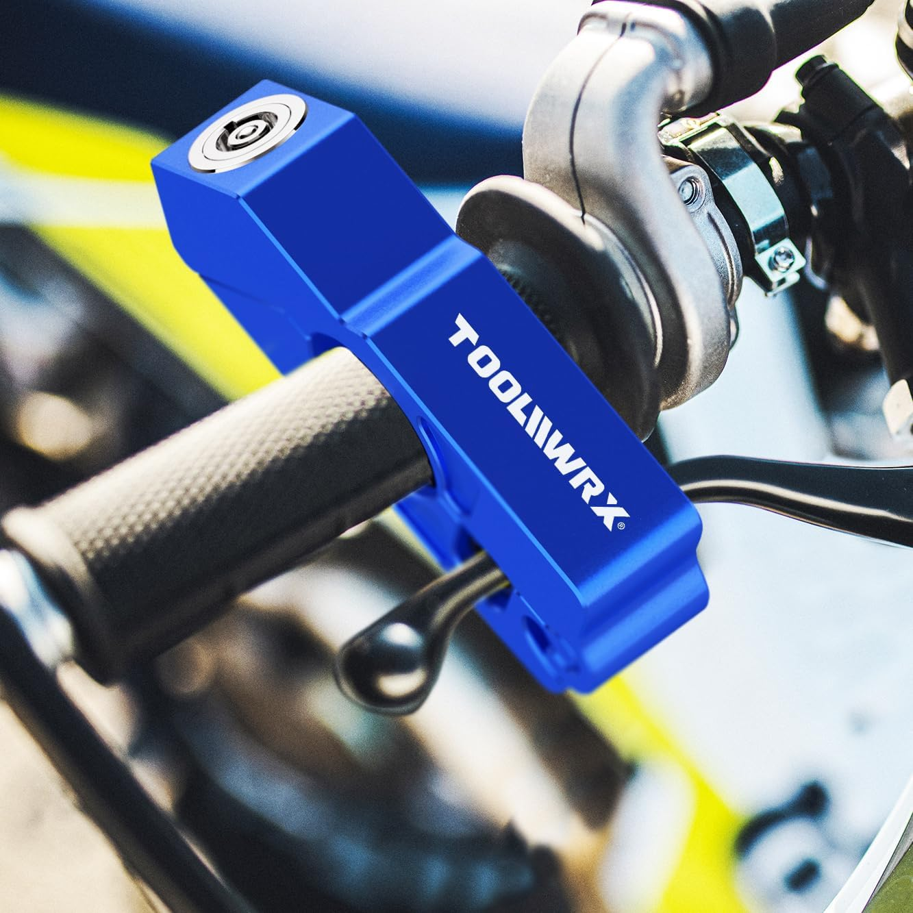 Motorcycle Handlebar Lock Grip with Lever Protection Sleeve - Heavy Duty Motorcycle Lock anti Theft Throttle Brake Grip Lock Men, Moped Accessories for ATV, Scooter & Dirtbike Accessory