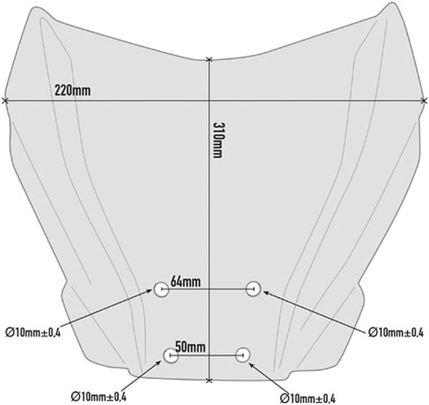 Motorcycle Accessories Motorcycle Parts Windshield Windscreen Wind Shield Deflectore Motorcycle Windshield for Y&Amaha for MT-07 2021 (Color : Black) image number 1