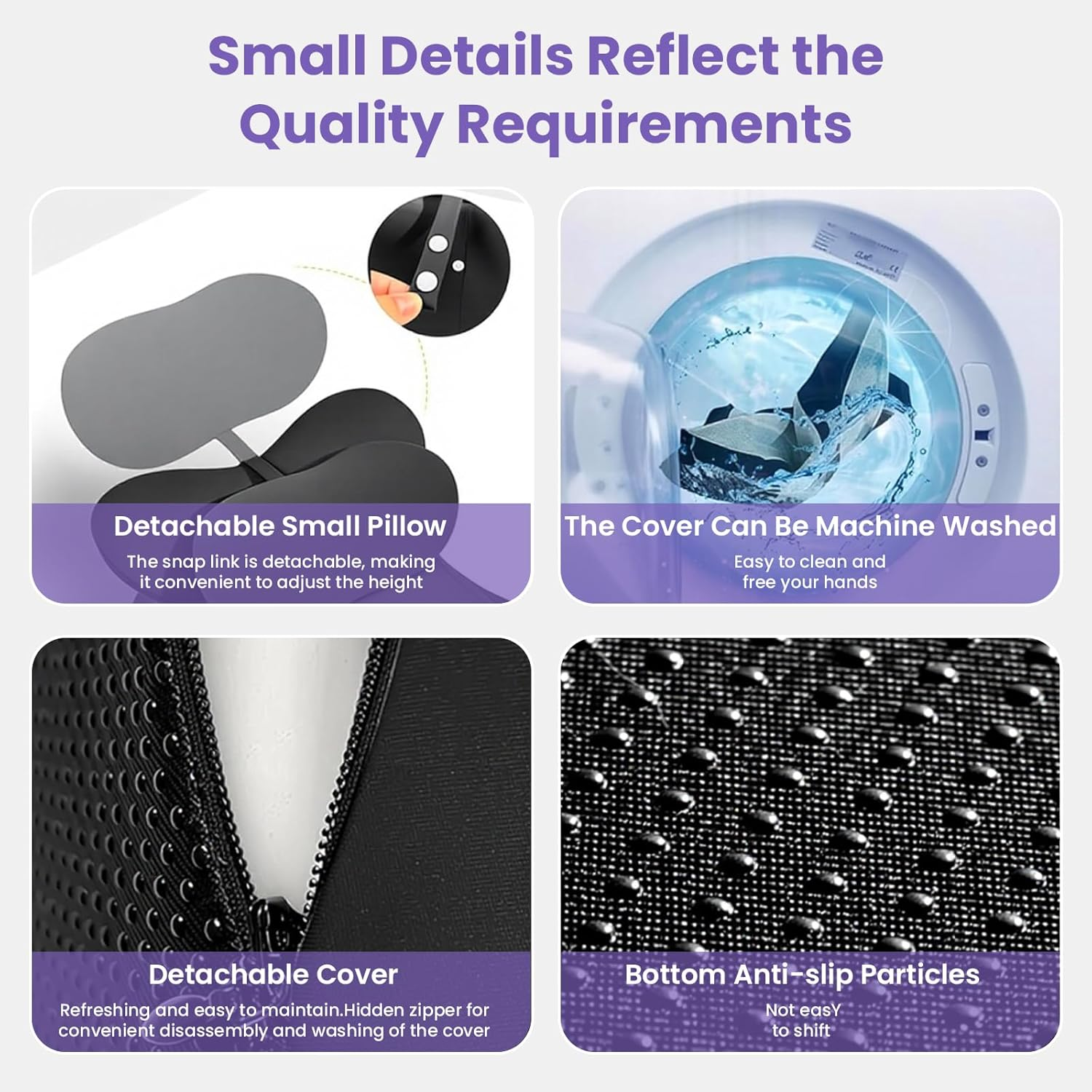 Uandhome Butt Cushion for Couples, Couples Butt Cushion for Pregnant Women,Sturdy Design, Intimacy Pillow, Wedge Pillow Memory Foam, Recovers after Impact, Provides Intimacy Support (Black) image number 3