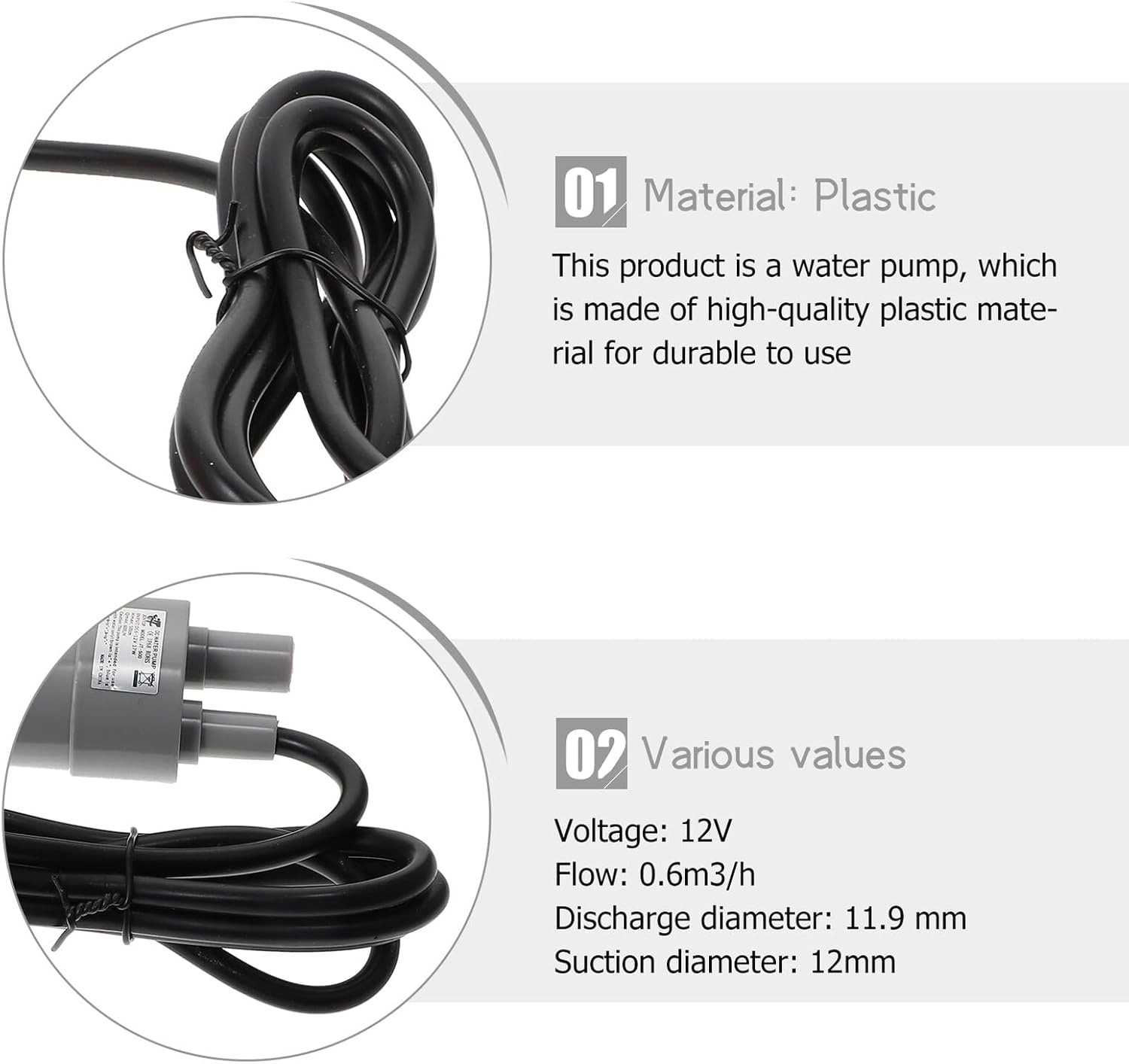 Yardenfun 2 Pcs Dc Submersible Water Pump H Lift for Aquarium Swimming Pool Oxygenation and Fountain Circulation Easy to Clean and Maintain image number 1