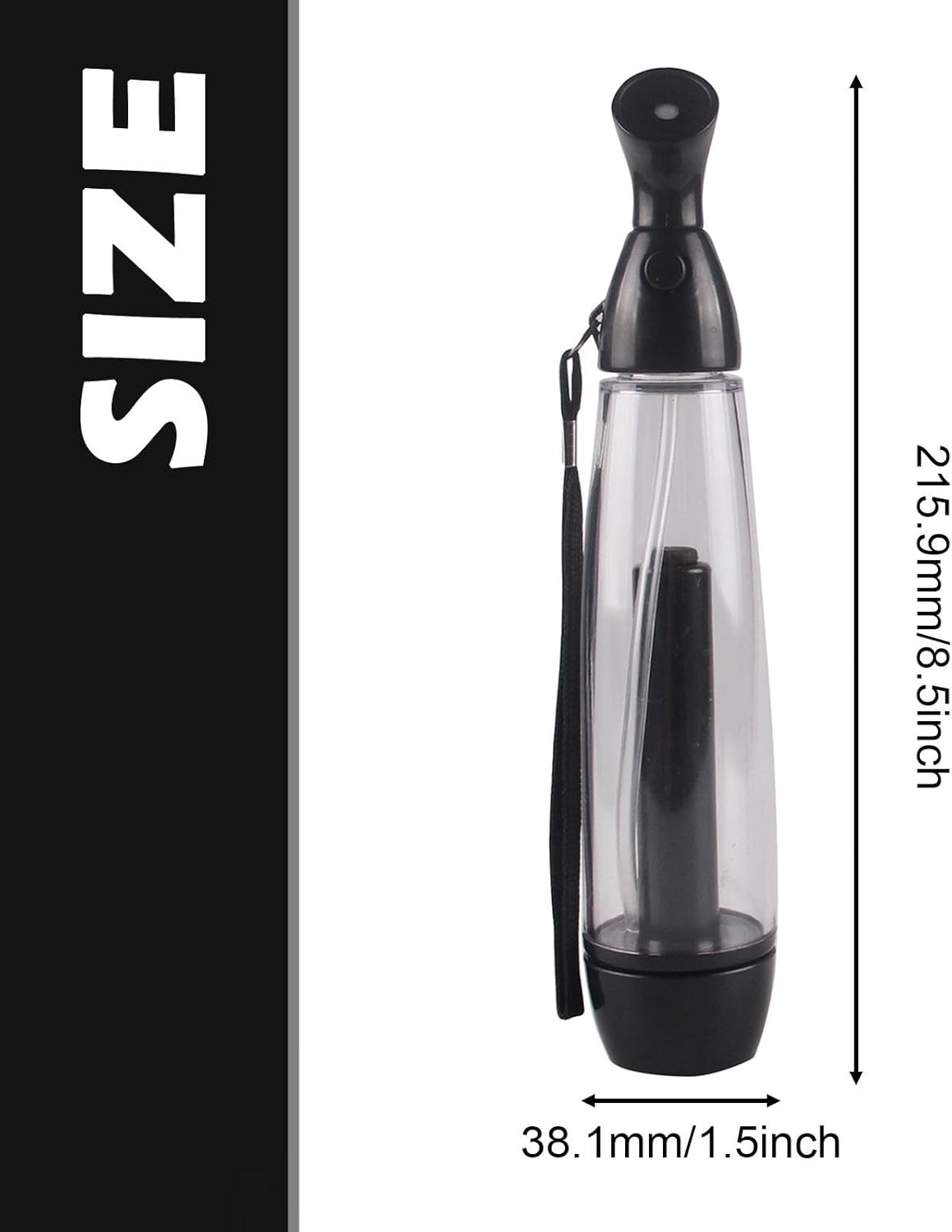 Folpus Summer Mister Spray Bottle Pump Mister Face Moisturizing Portable Misting Sprayer Personal Cooling Device for Hiking Outdoor, Black