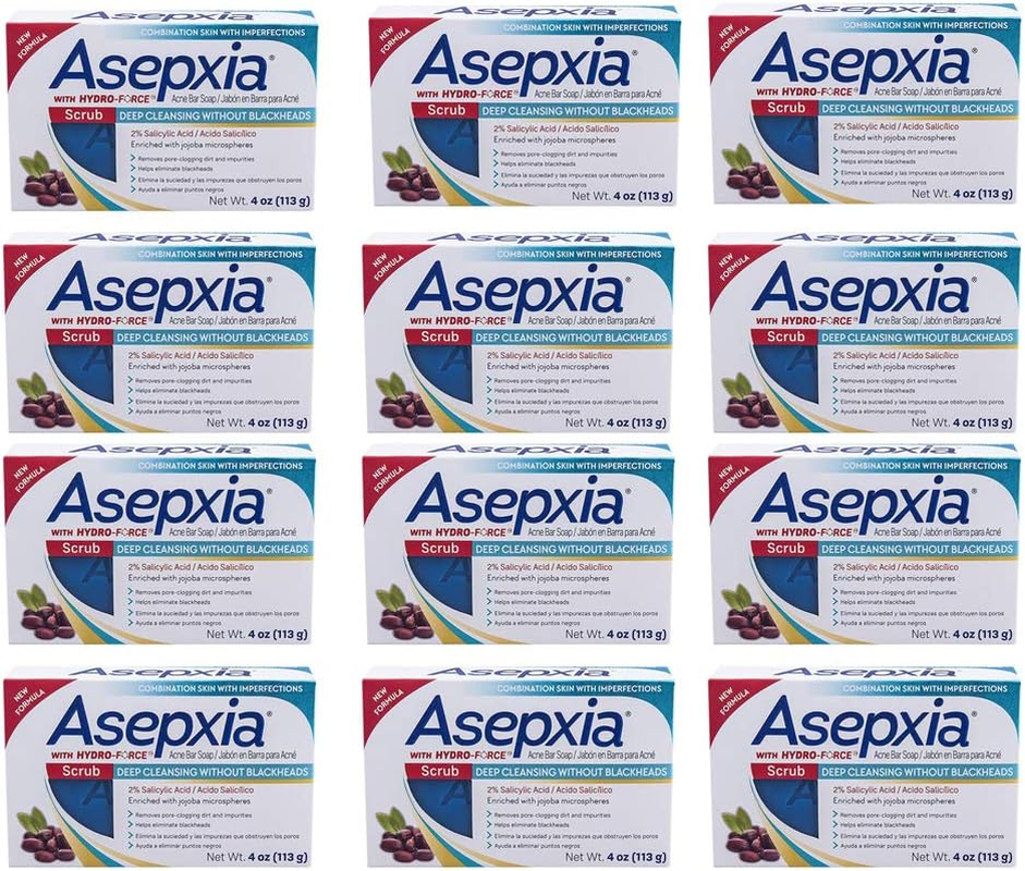 Asepxia Scrub Exfoliante Cleansing Bar Soap 4 Oz (Pack of 12) image number 3
