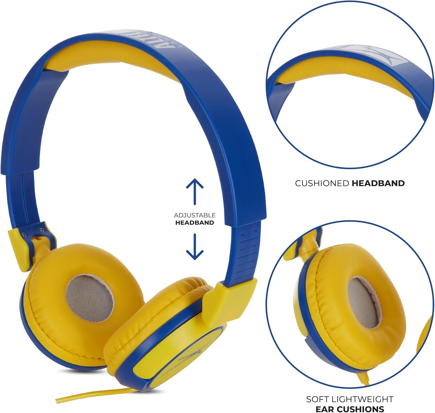 Altec Lansing Kid Safe Wired Over-Ear Headphones for Ages 3-5, Volume-Limiting with Mic, Compact Foldable Headphones with Cord, APA Approved image number 3