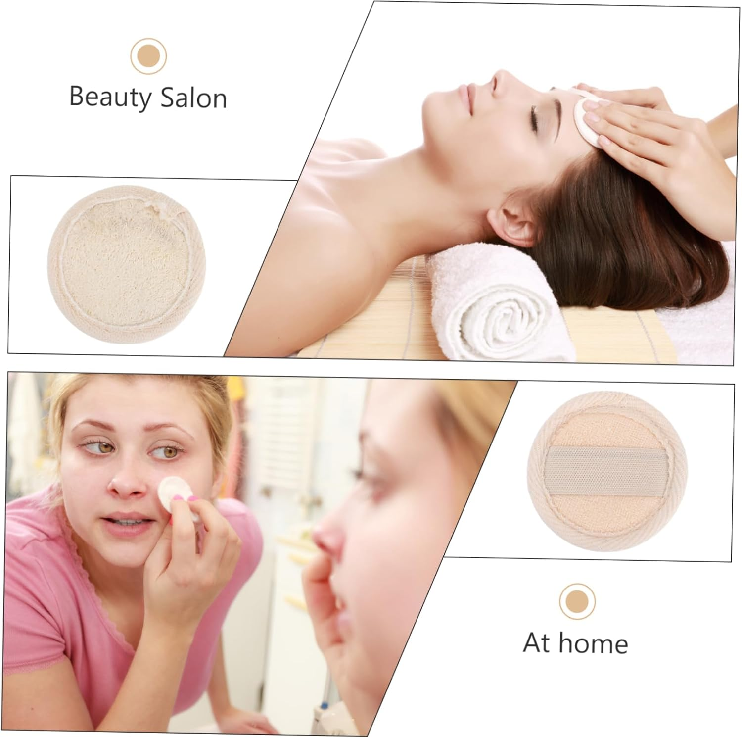 MERRYHAPY Loofah Facial Cleanser Pads for Makeup Removal Exfoliating Skin Care Natural Loofah Material for Daily Facial Washing Routine image number 6