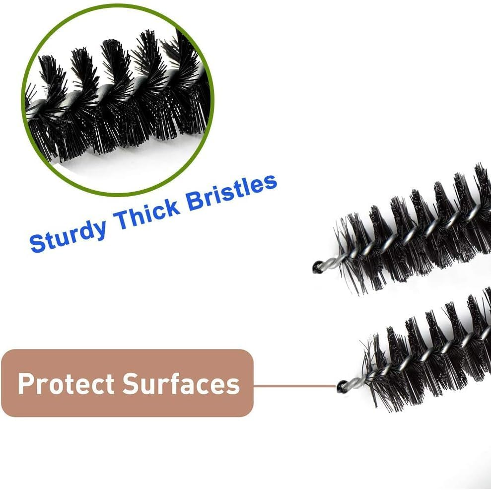 2 Pack Dryer Vent Cleaner Kit Clothes Dryer Lint Brush Vent Trap Cleaner Home Essentials Long Flexible Refrigerator Coil Brush Vacuum image number 5