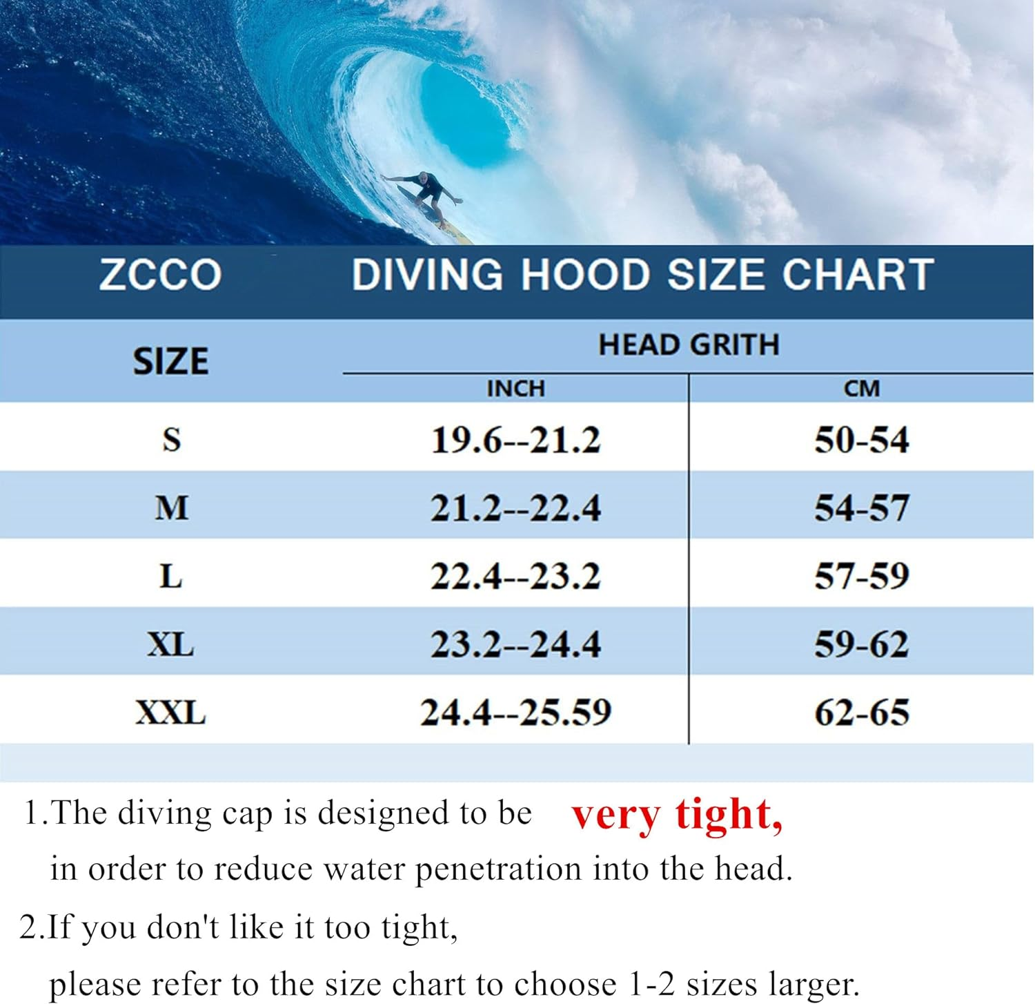 ZCCO Scuba Diving Hood 3Mm/5Mm Neoprene Wetsuit Hood Durable Stretchable Diving Cap, Surfing Thermal Hood for Snorkeling Kayaking Sailing Canoeing Water Sports &hellip; image number 7