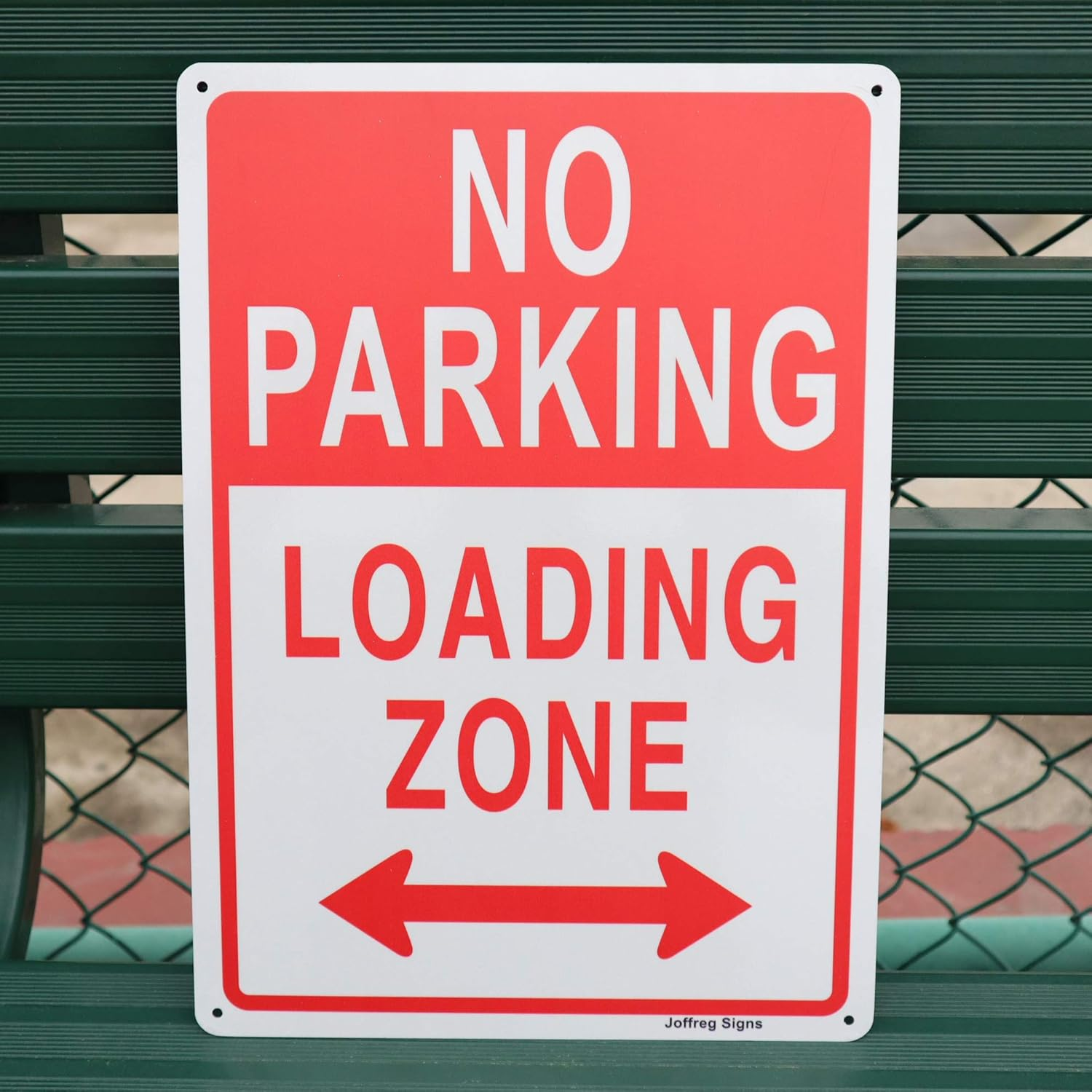 Joffreg No Parking,Loading Zone Sign,14 X 10 Inches,Reflective Aluminum,Uv Printed,Weather Resistant,Waterproof,Durable Ink,Easy to Mount,Indoor or Outdoor Use,2 Pack image number 6