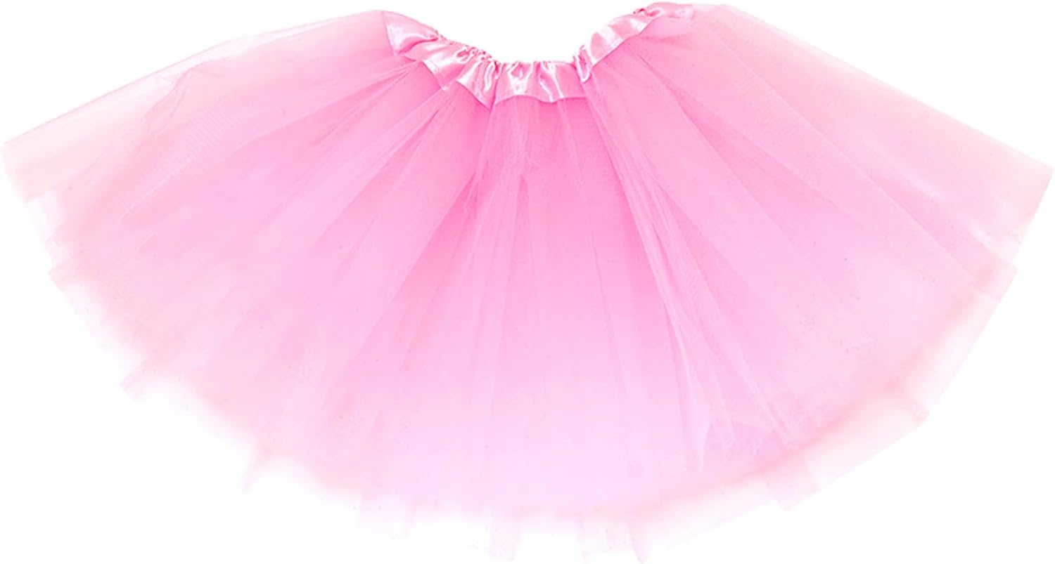 COZY CORE Girls Tutu Skirt 3 Layered Dance Dress Tutu Skirts for 2-8 Years Kids,Ruffle Tiered Ballet Clubwear for Performances,Parties,Playtime