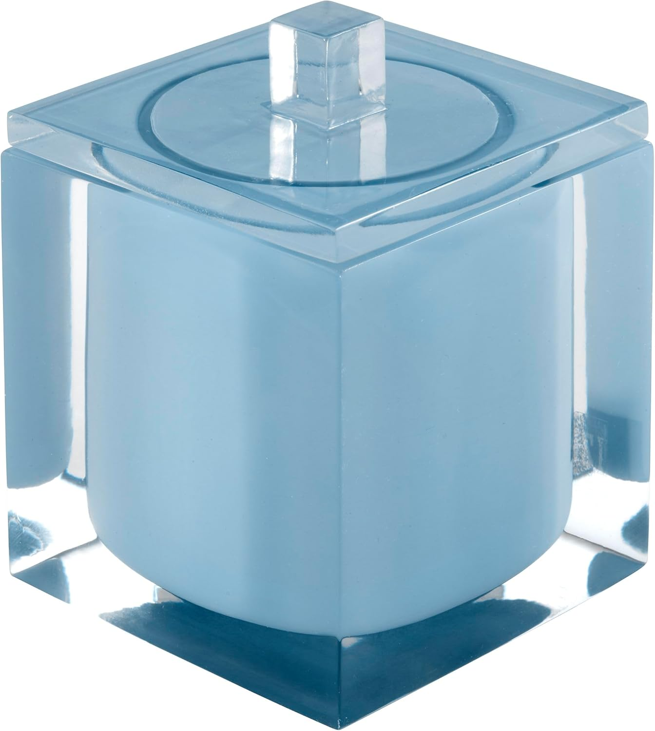 IZOD Accessories Resin Bathroom Essentials, Jar, Blue image number 4