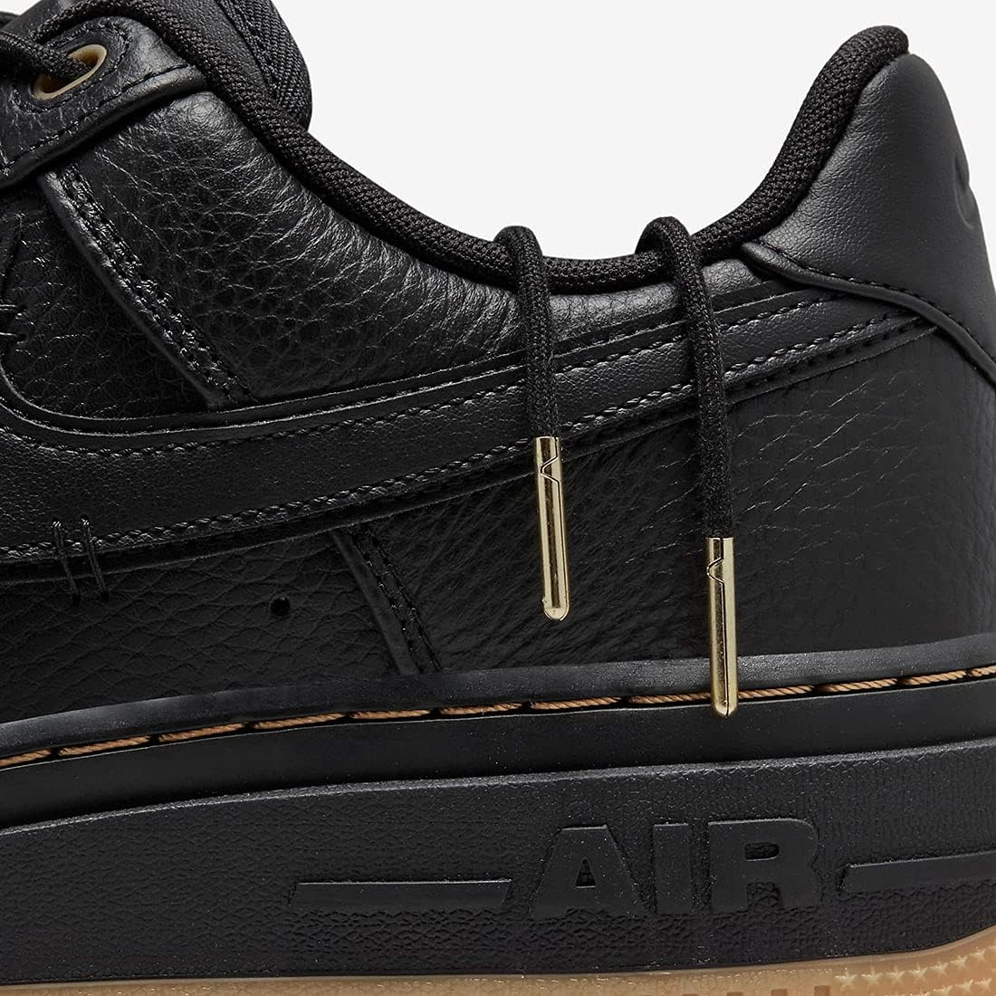 Nike DB4109-001 Lux Air Force 1 LUX Black/Back Tan/Gum Yellow/Black image number 4