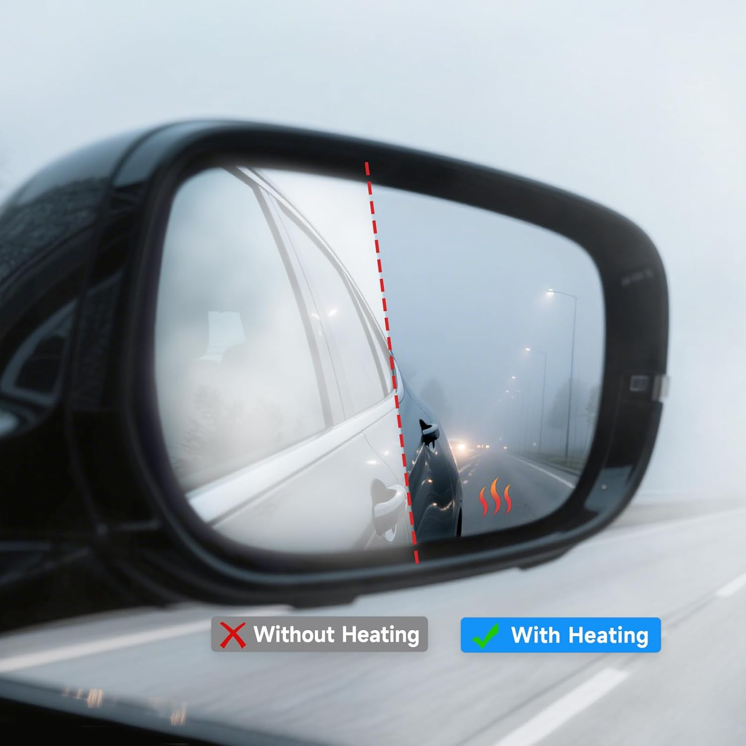 Areyourshop Right Heated Wing Side Mirror Glass Car Mirror Rear View Mirror Glass for BMW X6 E71 E72 2008-2014 for BMW X5 E70 E70 LCI 2007-2013 image number 4