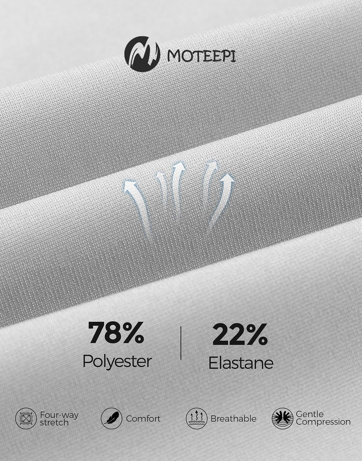 M MOTEEPI Maternity Yoga Pants over the Belly with Pockets - Stretchy Pregnancy Wide Leg Dress Trousers for Work Lounge image number 2