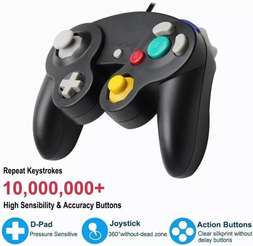 TAVICE Compatible Premium Dual Shock Gamecube Controller Gamepad Combatible for Nintendo Wii GC NGC image number 1