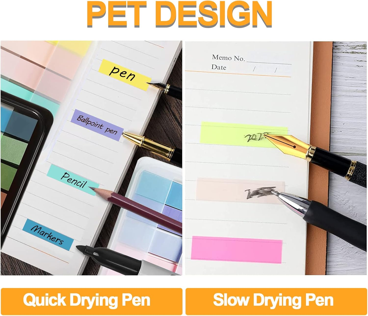 300 Pcs Sticky Tabs, Transparent Page Markers with Base Box, Colorful Book Annotation Kit, Clear Index Tabs with Translucent Index Stickers for Books Page Bookmarks Office Supplies image number 1