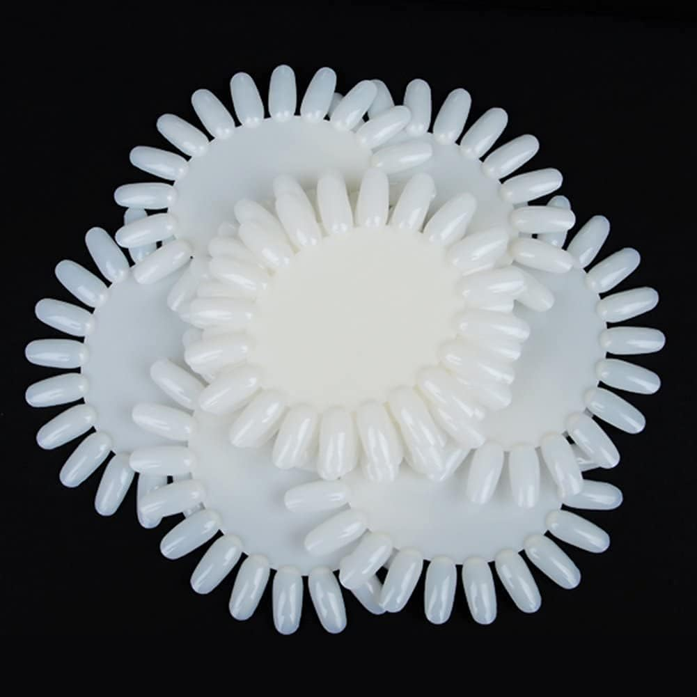 10Pcs Natural Nail Polish Color Cards Nail Color Tips Wheel Nail Polish Sample Tester Wheel for Home Salon