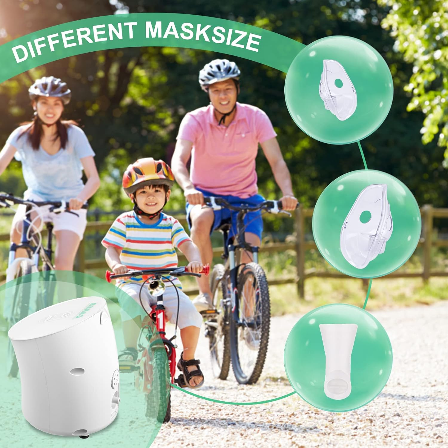 CARER SPARK Nebulizer Inhaler, Portable Rechargeable Nebulizer Adjustable Speed Suitable for Cough/Rhinitis/Bronchitis/Fever/Asthma/Seasonal Flu image number 2