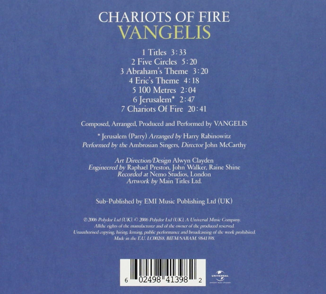 Chariots of Fire (25 Annivesary Edition) O.S.T.