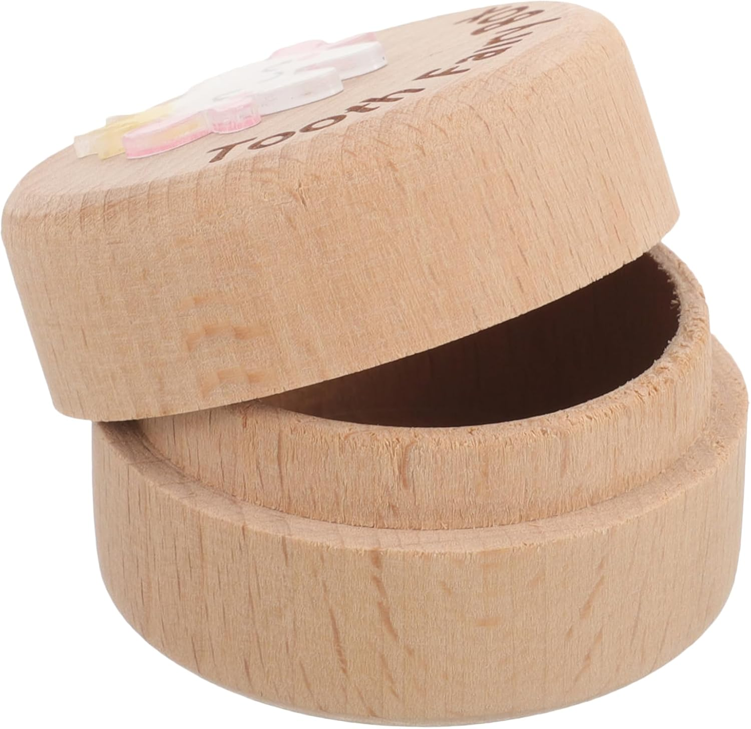 Wooden Tooth Holder Box Fetal Hair Saver Organizer for Boys and Girls Teeth Container image number 1