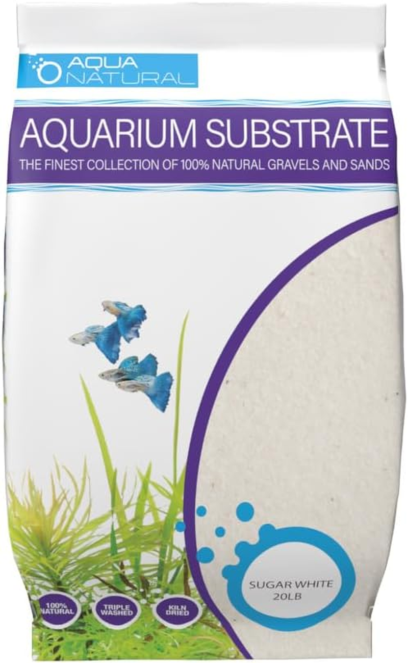Aqua Natural Sugar White Sand 20Lb Substrate for Aquascaping, Aquariums, Vivariums and Terrariums image number 2