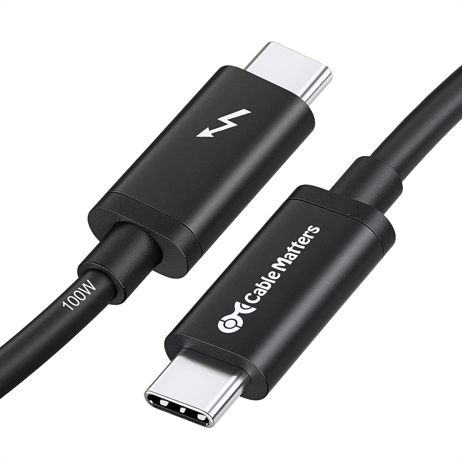 [Intel Certified] Cable Matters 20Gbps Thunderbolt 3 Cable - 2M, USB C Thunderbolt 3 Cable for 8K Video, 100W Charging and 20Gbps Data Transfer, Black image number 2