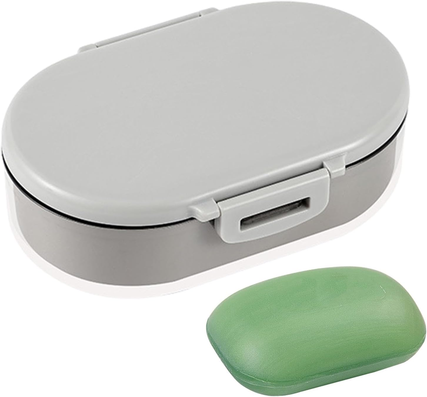 Fisssure Shampoo Bowl with Lid, Travel Shampoo Case, Portable Shampoo Case Soap Box - Shampoo Bar Holder, Travel Shampoo Holder with Drip Board, Double Layer for Home image number 2