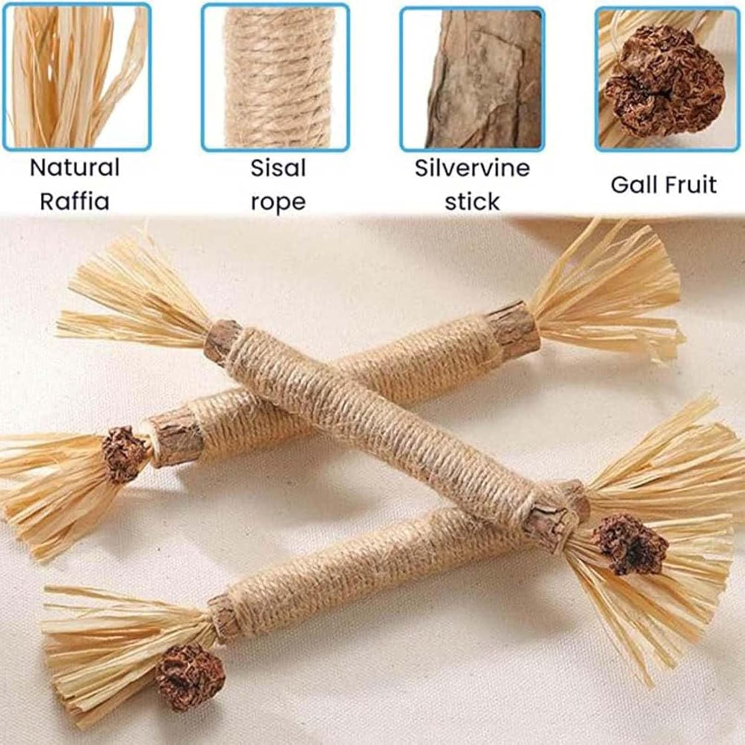 Silvervine Stick - Natural & Safe , Natural Cat Chew Toy, Cat Teething Toy | Stick to Promote Fun Behaviors, Commitment and Wellness image number 3