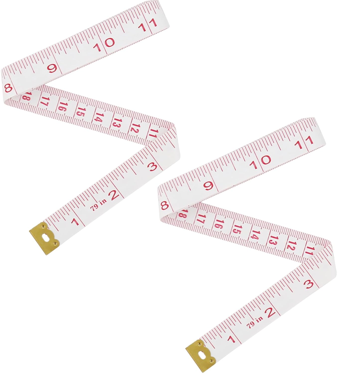YBVABE 200Cm Measuring Tape for Body, 2PCS Double Scale 80In Soft Tape Measure Body Sewing Flexible for Weight Loss Medical Body Measurement Sewing Tailor Craft Vinyl, Has Inches Scale on Reverse Side