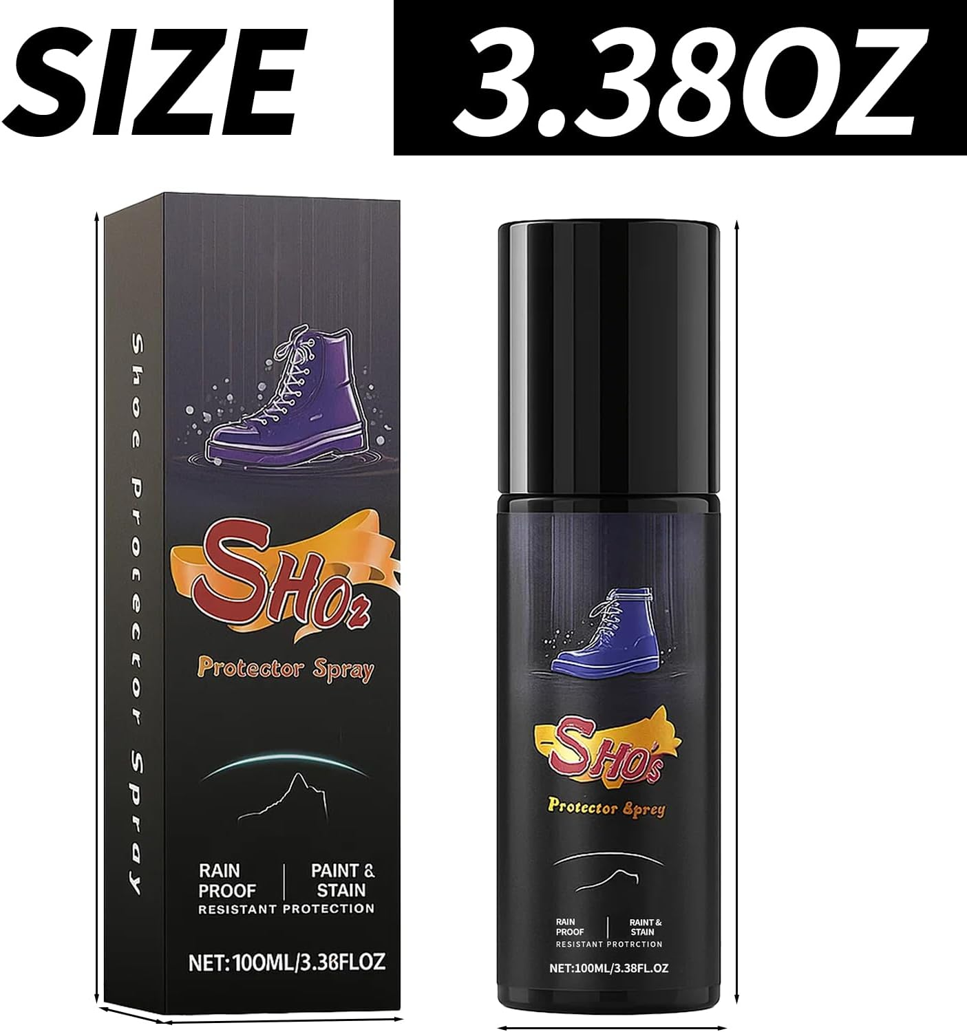 Shoe Protector Spray, Water Repellent and Dirt Protection Spray, Suitable for Suede Leather, Cowhide Leather, Canvas(3.38 Oz) image number 6