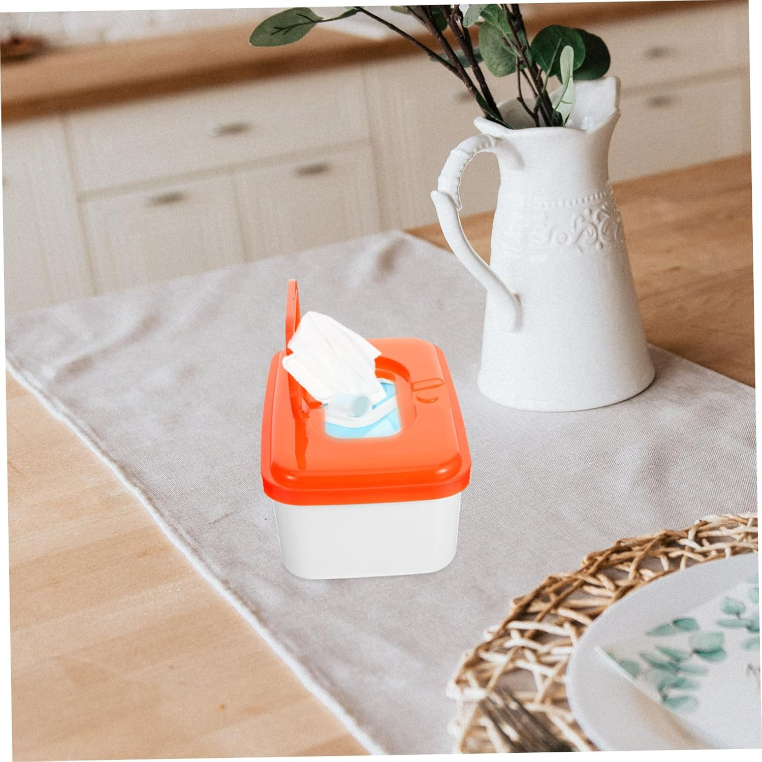 2Pcs Portable Baby Wipes Box Pp Material Reusable Wet Tissue Holder Cover for Travel and Diaper Changes Random Color image number 4