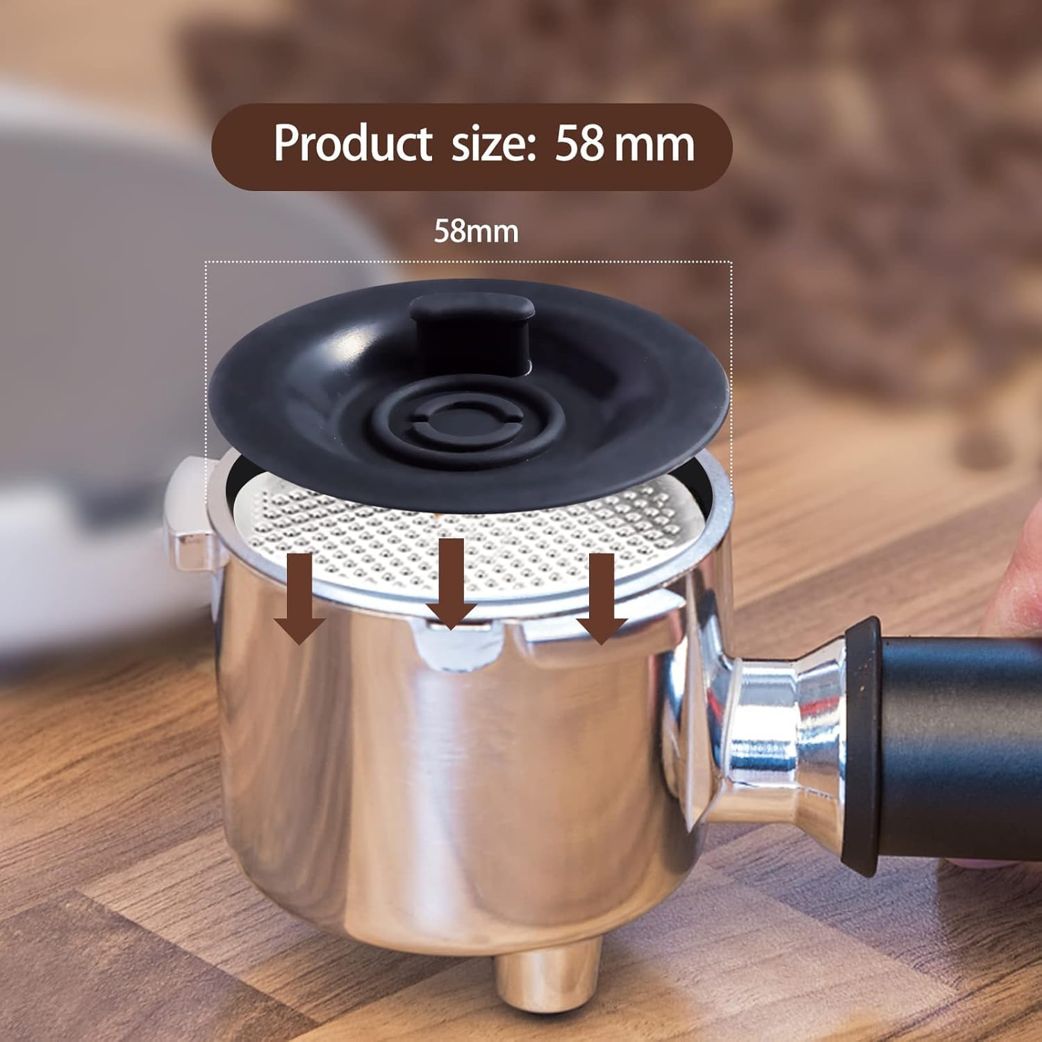 2 Pack 58 Mm Backflush Cleaning Disc for Breville,Cleaning Disc for Breville Espresso Machine Part BES920XL BES900XL BES980XL Bes990,Black image number 1