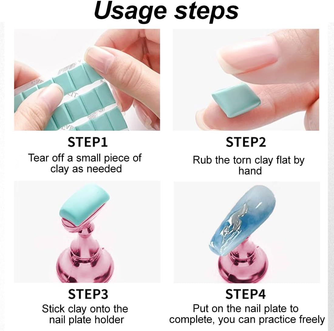 KEMUZ Nail Stand, Nail Accessories, Set of 3, Magnetic Nail Practice Stand with Holder for Nail Tips for Easy Manicure, Practical Manicure Set for Beginners and Professionals at Home or in the Salon image number 5