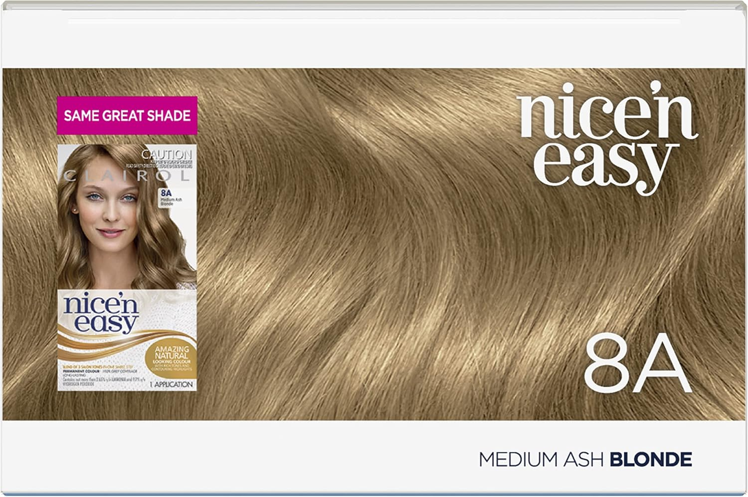 Clairol Nice 'N Easy Permanent Hair Colour 8A Natural Medium Ash Blonde, 100% Grey Coverage, Natural Looking Hair Colour image number 3