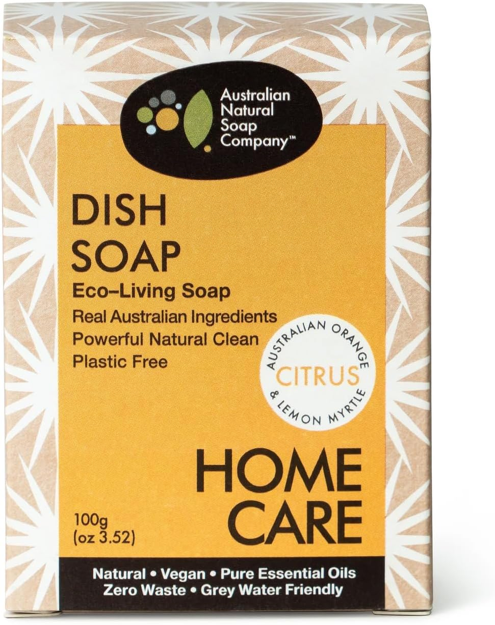The Aust. Natural Soap Co Natural Palm Oil Free Solid Dish Soap 100G image number 2