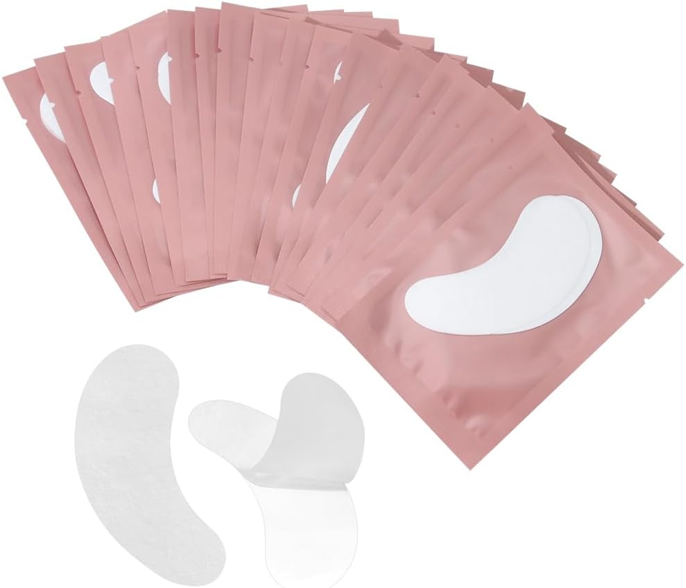 ANNAFRIS 100Pairs under Eye Patches, Lash Pads for Eyelash Extension(Pink) image number 2