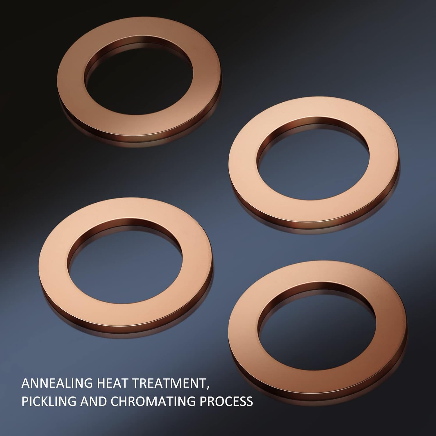 (15Pcs) M12 Oversize Piggyback Oil Drain Plug Copper Crush Washers Seal Ring Gaskets DFL-037DP image number 5