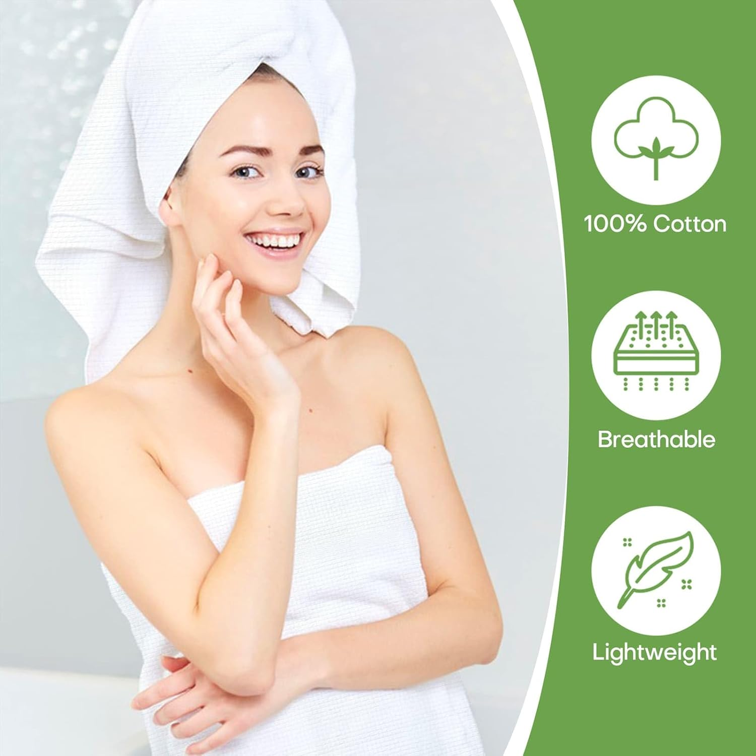 Compressed Towel Tablets Disposable Bath Towels for Travel, 140 X 70 Cm Large Face Cloth Compact Reusable Body Washcloths for Hotel Bathroom Camping Beach Swimming Vacation(24 Pack Green) image number 5