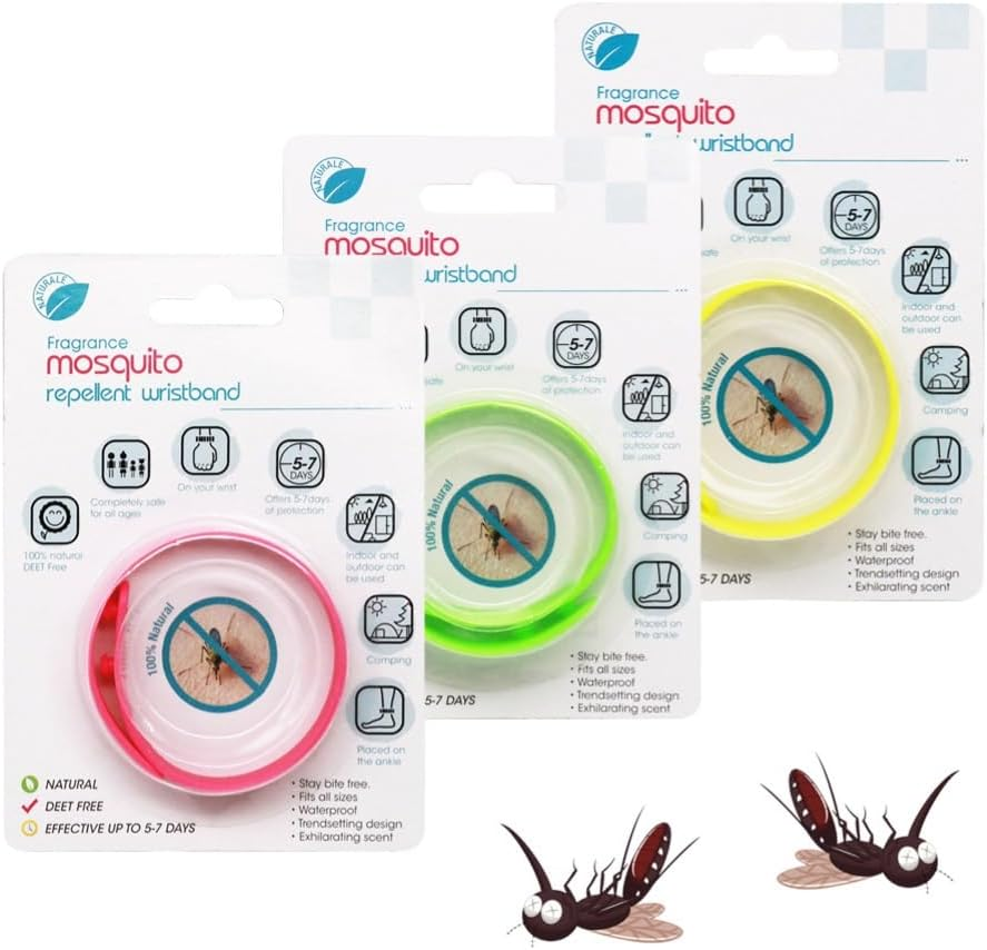 YC-GREHUN Anti-Mosquito Insect Repellent Bracelet with 3 Repellent Bracelets DEET Free Citronella All Natural Pyrethroid Free Insect Repellent Bracelets Waterproof Outdoor Insect Repellent Bracelets Suitable for Adults and Children image number 3