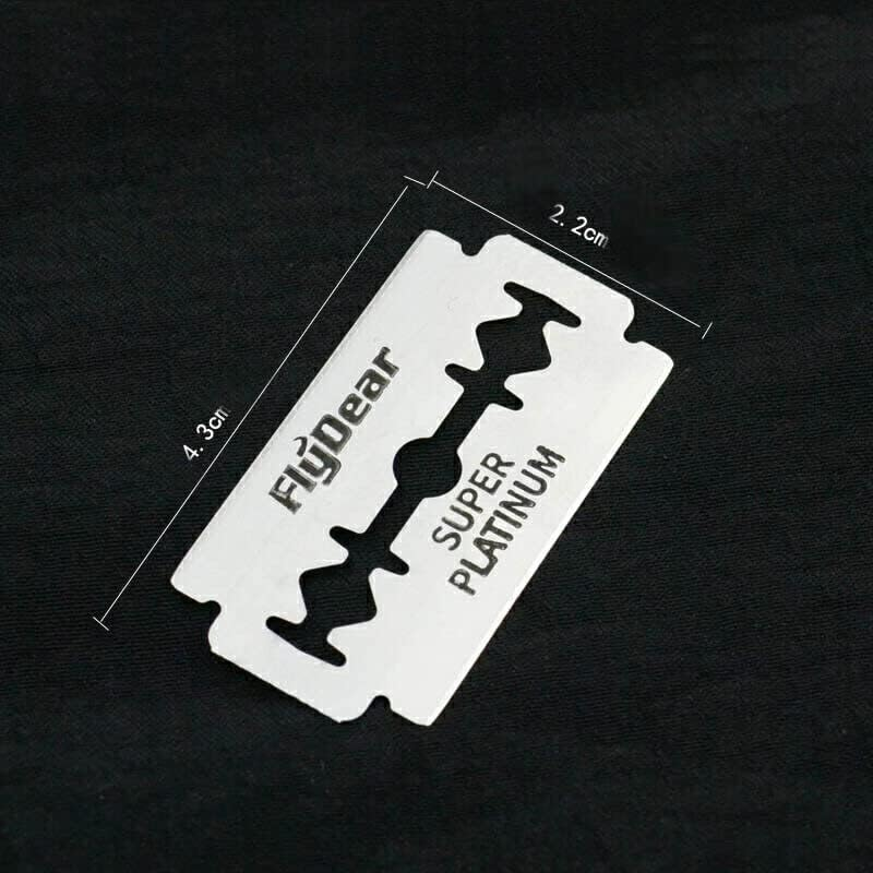 AIMALL 10 PCS Platinum Coated Double Edge Razor Blades, Ultra Sharp Stainless Steel Blades for Cut Throat Razors, Sensitive Skin Friendly, Individually Wrapped image number 3