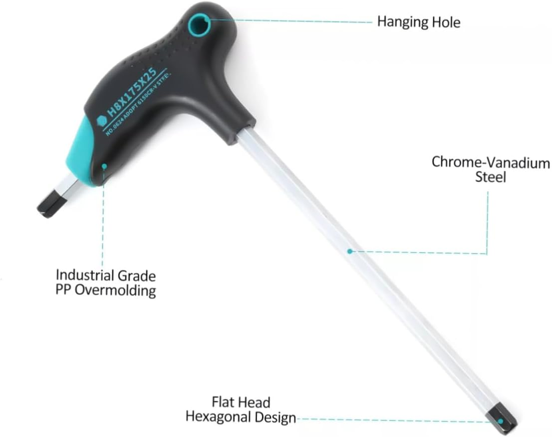 ARTIBETTER Metric T Handle Hex Key Wrench Set, 7Pcs T-Handle Allen Wrenches Kit for Mechanic Repairing and Hand Tools image number 5