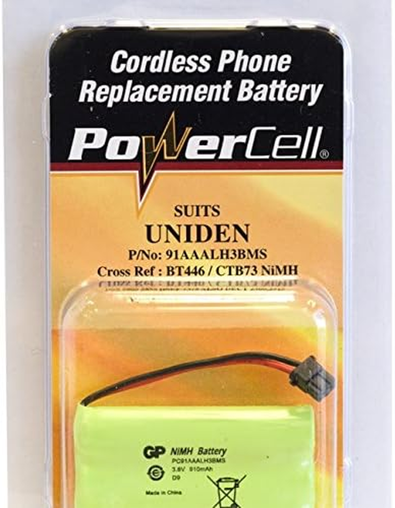 CTB73 POWERCELL 3.6V Nimh 850Mah Phone Battery Compatible with Uniden Cordless Phone Nimh Tagged Phone Battery Nimh Tagged Phone Battery, Voltage: 3.6V