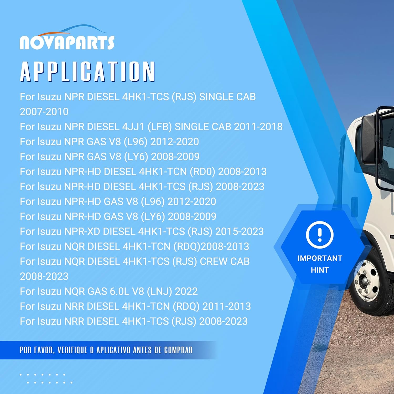 NOVAPARTS Left Driver & Right Passenger Side Door Mirror Automotive Replacement Parts for 2007-2023 Isuzu NPR NPR-HD NPR-XD NQR NRR Replaces # 8980493140 8980493150 image number 4