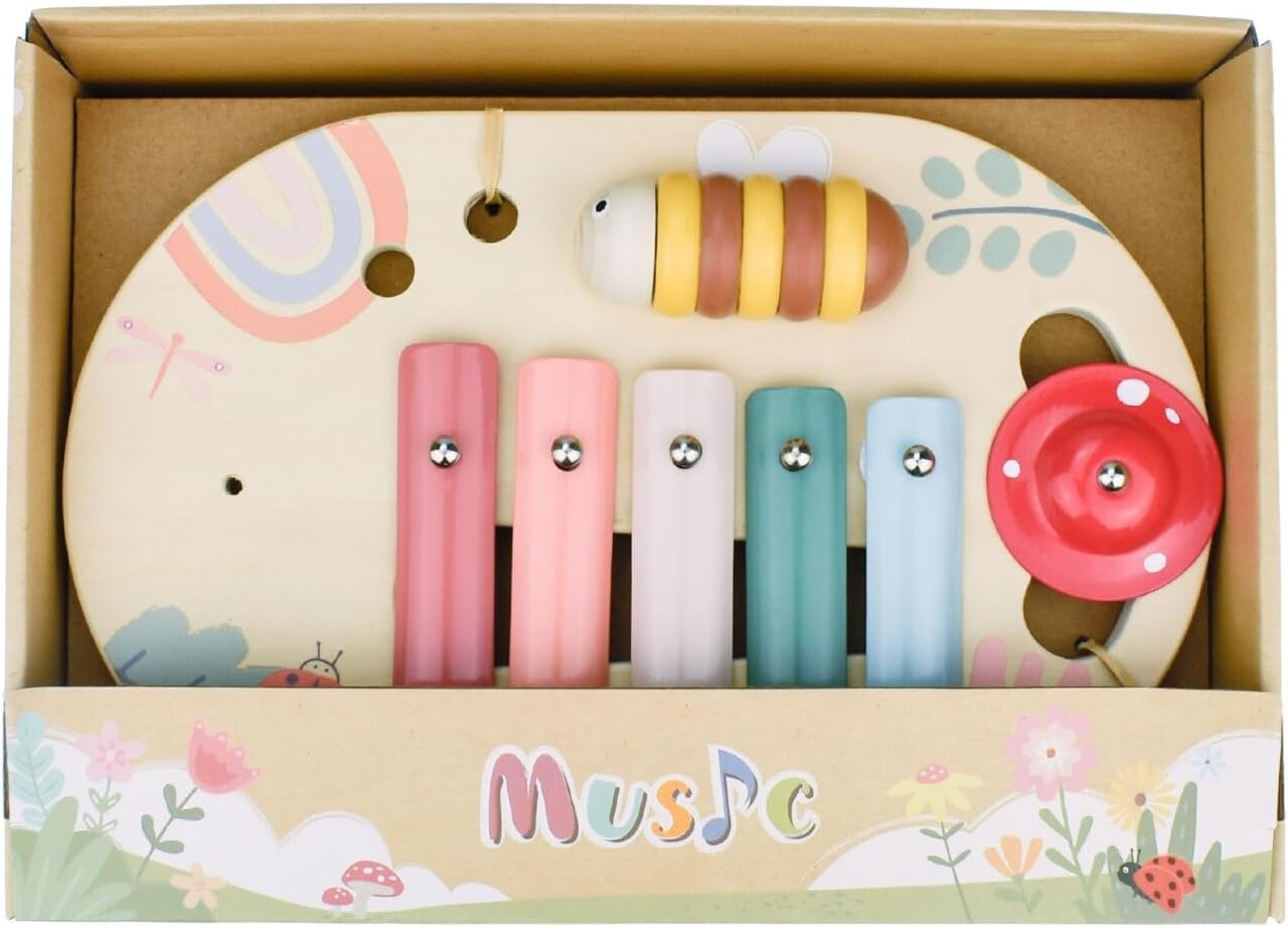 Kaper Kidz - Wooden Spring Insect Music Table | Music Set for Babies and Toddlers image number 5