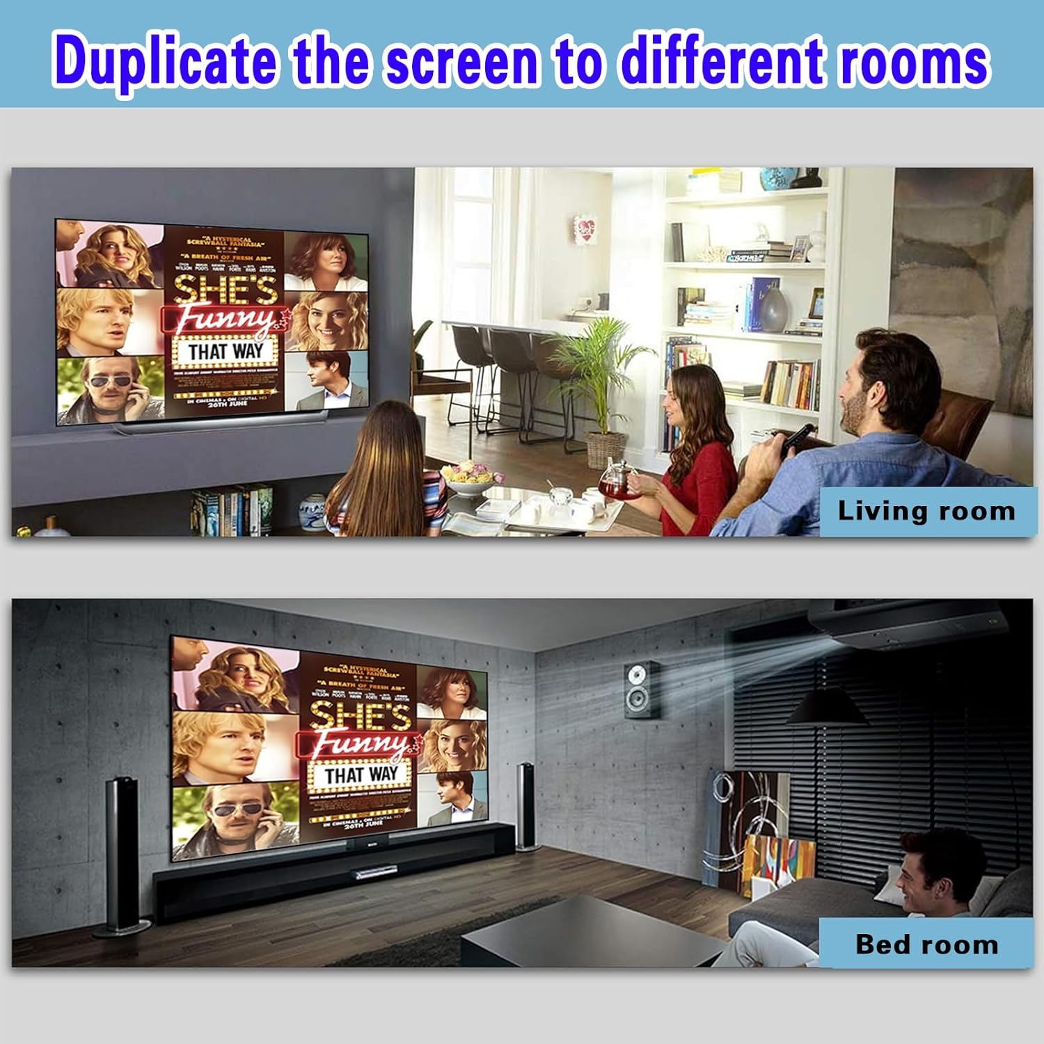 TOOGABBIE 4K HDMI Splitter 1 in 2 Out【With 1.2M HDMI Cable 】 for Dual Monitors Mirror Only, 1X2 HDMI Splitter 1 to 2 Amplifier for Full HD 1080P 3D image number 5