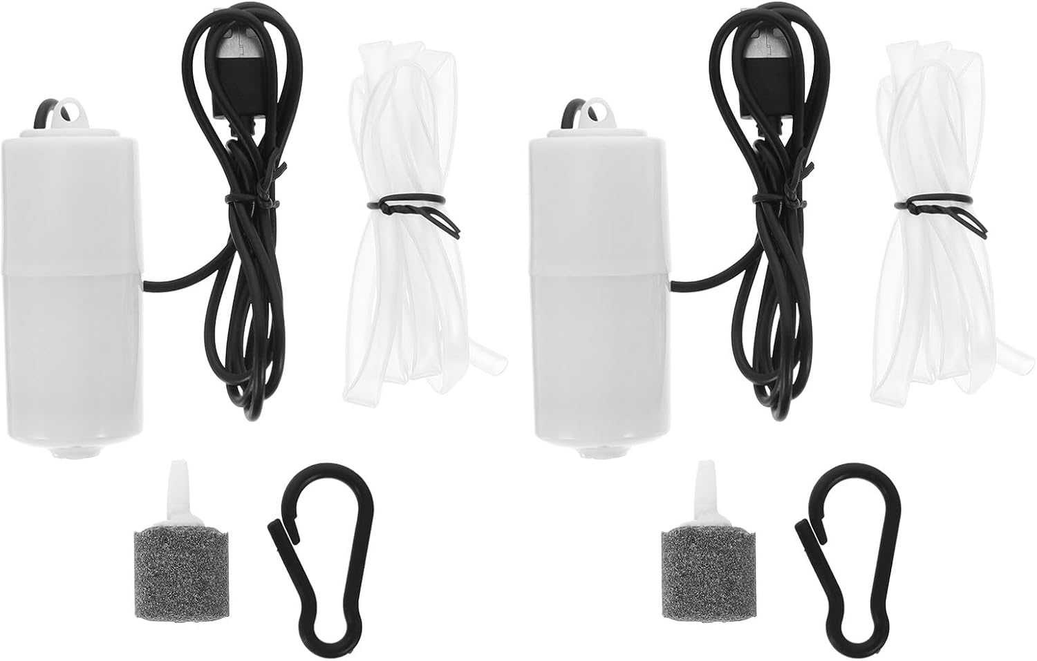 2 Sets Small Aquarium Air Pumps USB Quiet Fish Tank Oxygen Aerator High Volume Plastic for Home Fish Tank Bubbler Accessory Random Color image number 2
