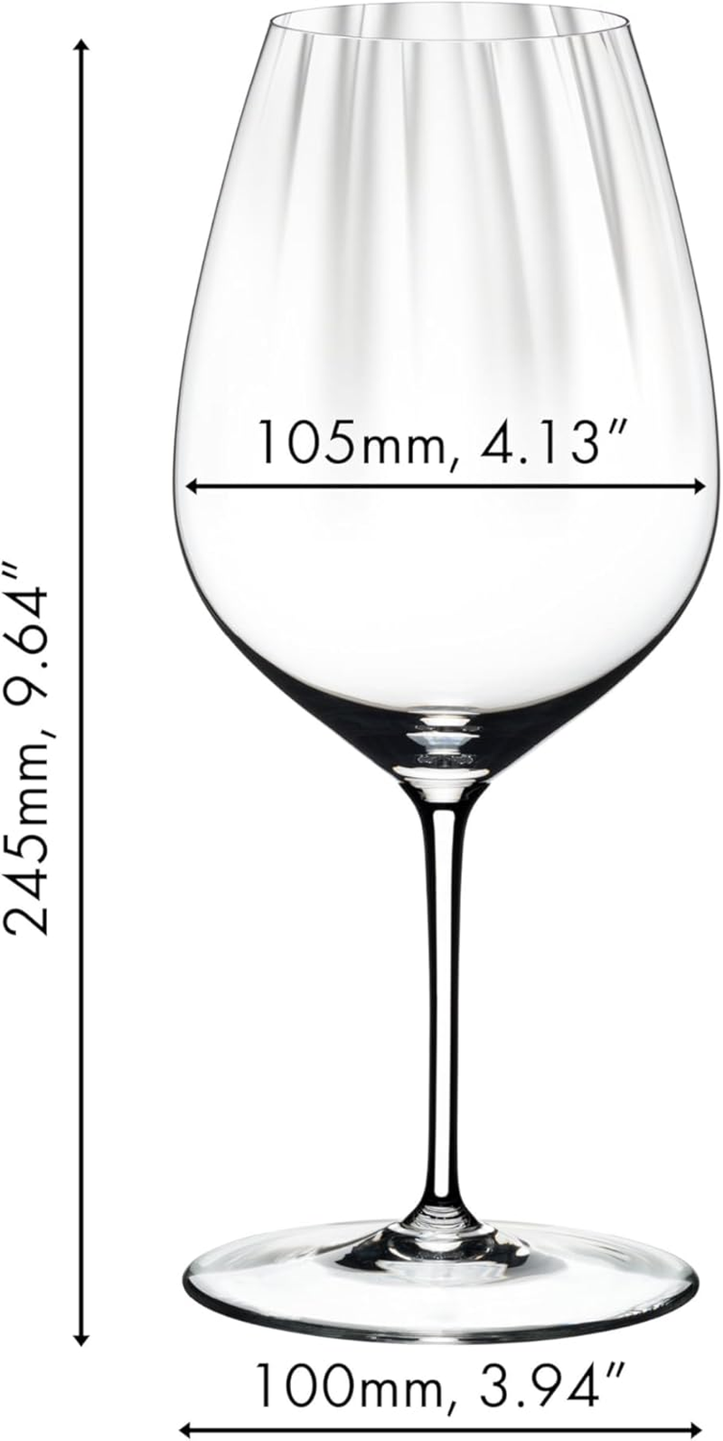 Riedel Performance Cabernet/Merlot Machine-Made Crystal Wine Glass, Clear &ndash; Elegant Glassware for Enhancing Bold Red Wines &ndash; Durable, Dishwasher Safe Design &ndash; 834 Ml Capacity (Pack of 2) image number 4