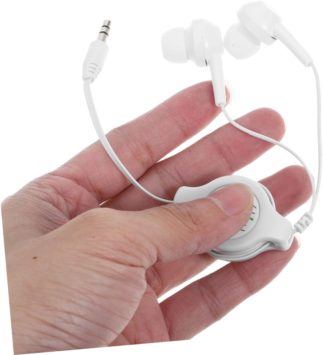 2Pcs Retractable in Ear Headphones Noise Isolating Earbuds with Lightweight Design for Sports Travel and Daily Use Comfortable Earphones for Clear Sound image number 1
