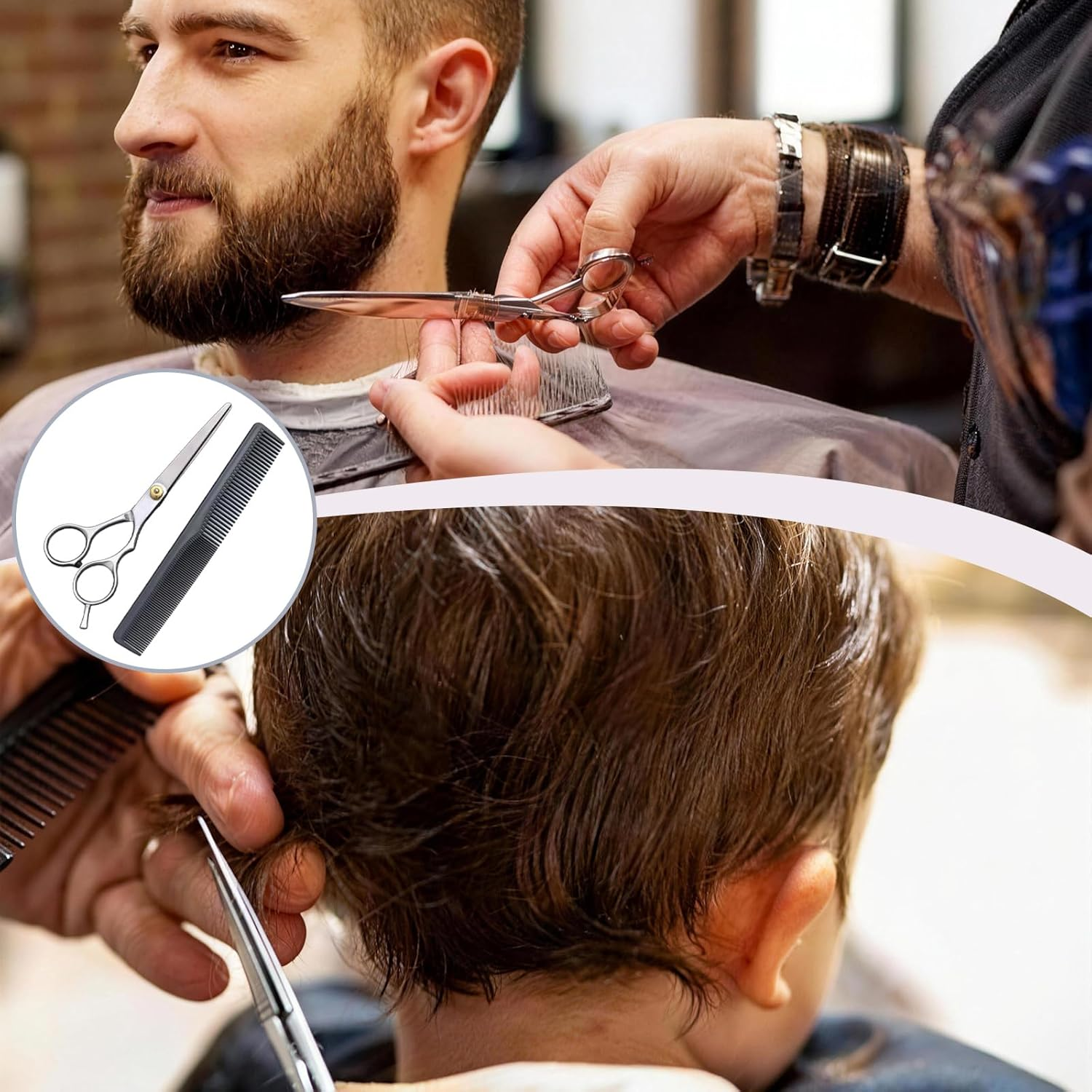 High-Quality 6.7-Inch Professional Hair Cutting Scissors/Shears, Durable 4CR Stainless Steel Hairdressing Shears with Fine Adjustment Screw &ndash; Suitable for Home Use, Salons, and Barbers for All Ages image number 3