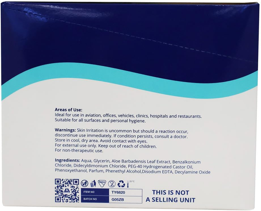 Livingstone Hand Sanitising Alcohol-Free Antibacterial Towelette Wipe 16 X 20Cm Box of 100 image number 1